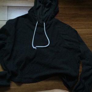 cropped hoodie dark grey